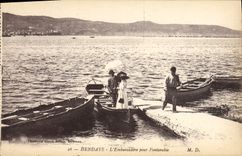 CPA Hendaye L'Embarcadere pour Fontarabie Barques Bateaux