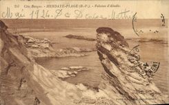 CPA Hendaye Plage Falaises d'Abadie