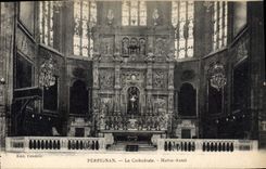 CPA Perpignan La Cathedrale Maitre Autel