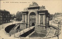 CPA Lille La Porte de Paris Vue d'ensemble
