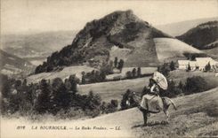 CPA La Bourboule La Roche Vendeix Femme Ane Mule