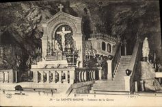 CPA La Sainte Baume Interieur de la Grotte