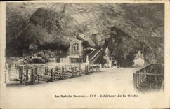 CPA La Sainte Baume Interieur de la Grotte
