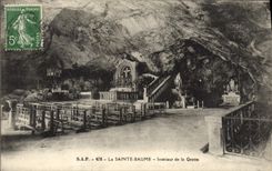 CPA La Sainte Baume Interieur de la Grotte