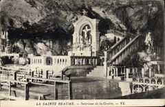 CPA La Sainte Baume Interieur de la Grotte
