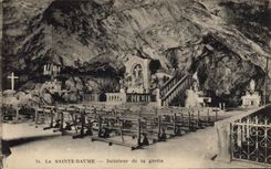 CPA La Sainte Baume Interieur de la Grotte