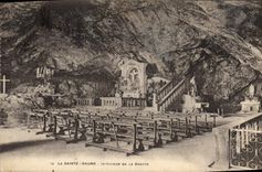 CPA La Sainte Baume Interieur de la Grotte