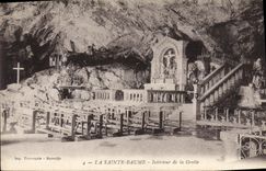 CPA La Sainte Baume Interieur de la Grotte