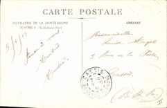 CPA La Sainte Baume L'arrivee a la Grotte Hotellerie de la Sainte Baume