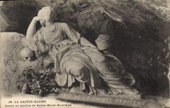 CPA La Sainte Baume Statue en marbre de Sainte Marie Madeleine