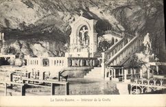 CPA La Sainte Baume Interieur de la Grotte