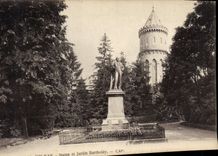 CPA Colmar Statue et Jardin Bartholdy