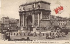 CPA Marseille La Porte d'Aix et l'Arc de Triomphe 