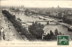 CPA Paris Vue sur la Seine Prise du Pavillon de Flore 