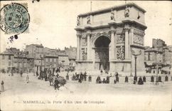 CPA Marseille La Porte d'Aix Arc de Triomphe 