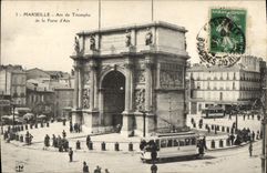 CPA Marseille Arc de Triomphe de La Porte d'Aix 