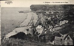 CPA Fecamp Vue Generale sur la Plage 
