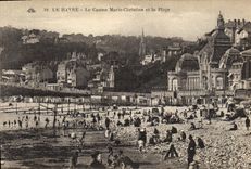 CPA Le Havre Le Casino Marie Christine et la Plage 