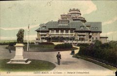 CPA Saint Malo Le Casino Statue de Chateaubriand 