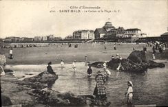 CPA Cote d'Emeraude Saint Malo Le Casino et la Plage 