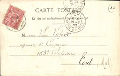 CPA Cote d'Emeraude Le Port avec le Burgundia et le Chateau Laffile Navires Emportant a St Pierre Ba