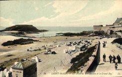 CPA Saint Malo La Greve de Bon Secours et le Grand Bey 