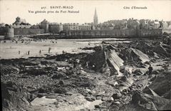 CPA Saint Malo Vue Generale Prise du Fort National 