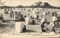 CPA Saint Malo Le Fort National et la Grande Plage National Fortress and Grand Beach 