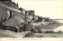CPA Saint Malo Les Remparts et la Plage de Bon Secours 
