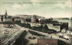 CPA Cote d'Emeraude Saint Malo Vue sur Saint Malo Prise de la Coupole du Casino 