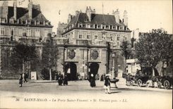 CPA Saint Malo La Porte Saint Vincent St Vincent Gate 