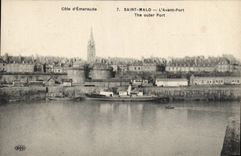 CPA Cote d'Emeraude Saint Malo L'Avant Port the Outer Port 
