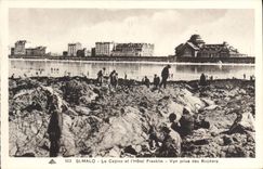 CPA St Malo Le Casino et l'Hotel Franklin Vue Prise des Rochers 