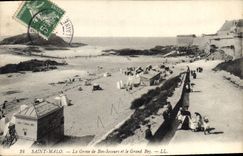 CPA Saint Malo La Greve de Bon Secours et le Grand Bey 