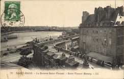 CPA Saint Malo La Batterie Saint Vincent Saint Vincent Battery 