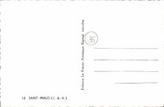 CPA Saint Malo Chateau La Place La Porte Le Falaise