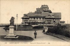 CPA Saint Malo Le Casino Statue de Chareaubriand 