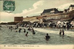 CPA Saint Malo La Plage de Bon Secours 
