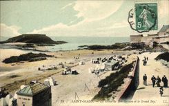 CPA Saint Malo La Greve de Bon Secours et le Grand Bey 