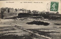 CPA Cote d'Emeraude Saint Malo Passerelle des Bes 