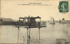 CPA Saint Malo Le Pont Roulant a maree haute 