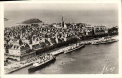 CPA Saint Malo Vue aerienne Cliche Ouest Eclair 