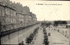 CPA Saint Malo Vue sir les Remparts cote Sud 