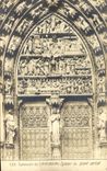CPA Cathedrale Strasbourg Tympan du grand portail 