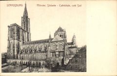 CPA Strassburg Munster Sudseite Cathedrale Cote Sud 