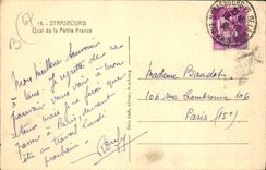 CPA Strasbourg Quai de la Petite France 