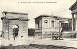 CPA Montpellier L'Arc de Triomphe et le Palais de Justice 