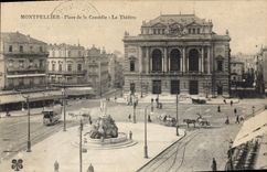 CPA Montpellier Place de la Comedie Le Theatre 