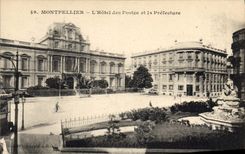 CPA Montpellier L'Hotel des Postes et la Prefecture 