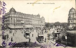 CPA Montpellier Place de la Comedie Tramway